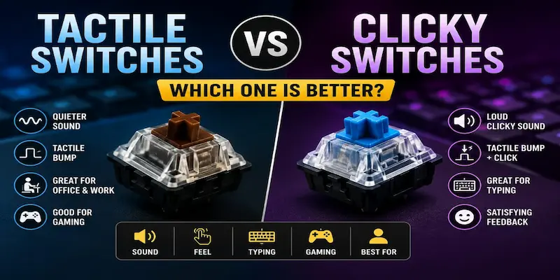 Tactile vs Linear Switches Keyboard: Complete Beginner’s Guide